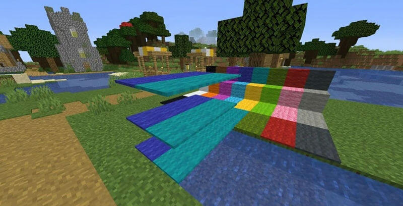 цветные ковры в майнкрафт