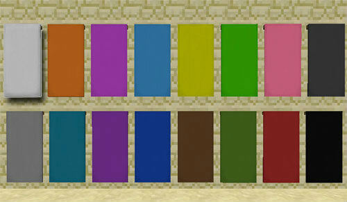 разноцветный флаг в майнкрафт